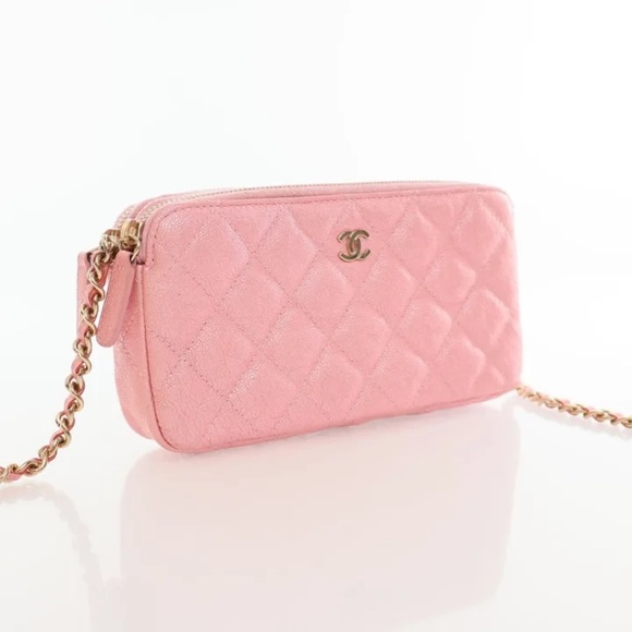 Authenticated Chanel Double Zip Wallet On Chain (WOC) Pink Caviar - Picture 3 of 16